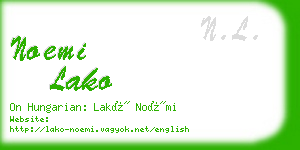 noemi lako business card